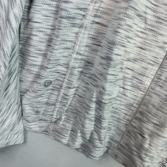 Lululemon Set To Sweat Long Sleeve Size 10 Tiger Space Dye Hail White - Picture 4 of 4